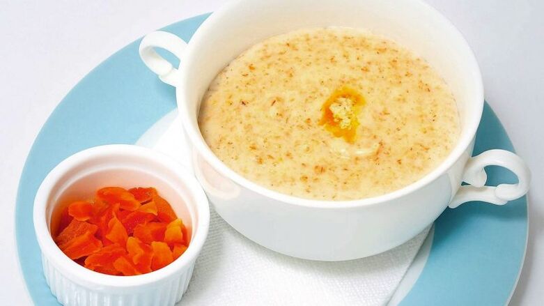 Gachas de avena con calabaza para la gastritis